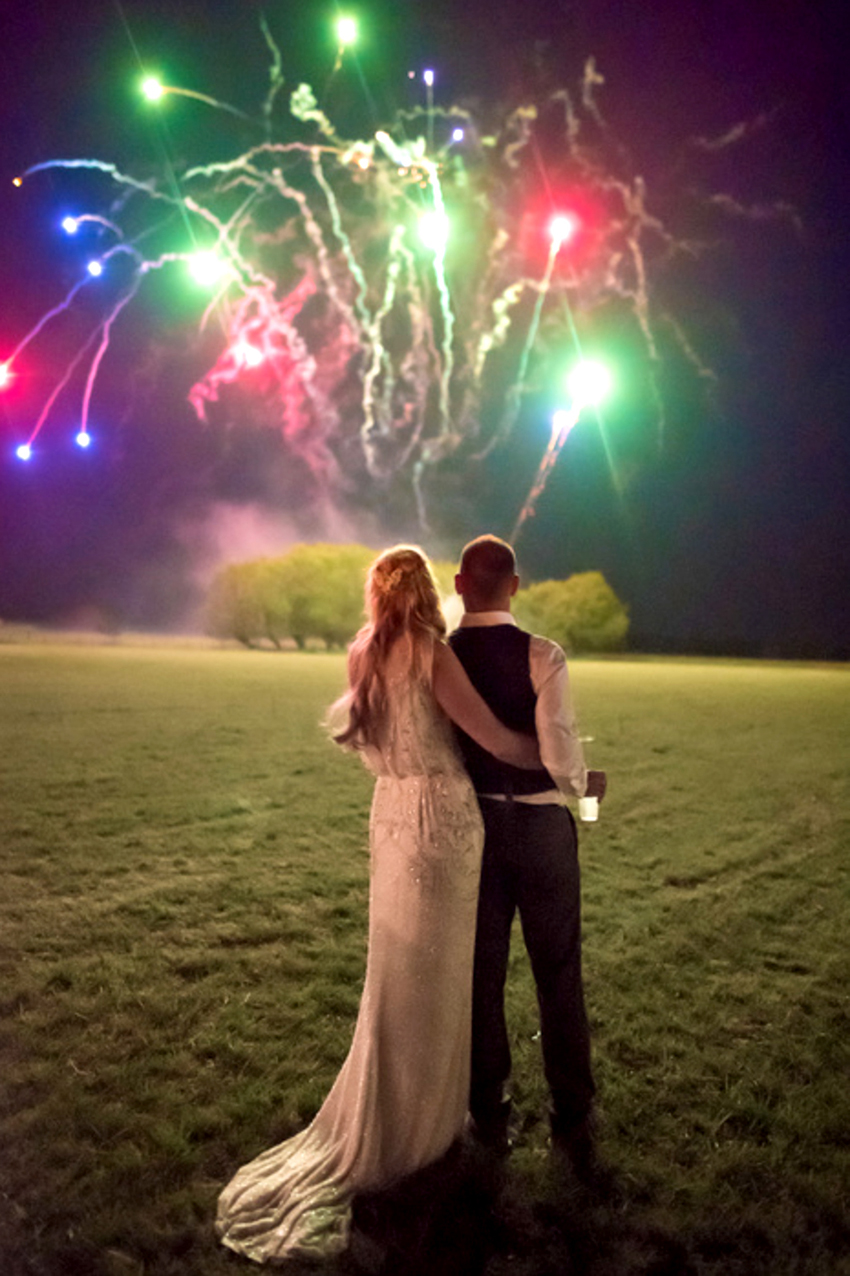  Wedding fireworks at Riverside Weddings, Oxford - Photo by Blue Lily Weddings 