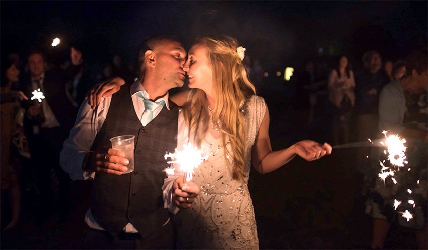  Wedding fireworks at Riverside Weddings, Oxford - Photo by Blue Lily Weddings 