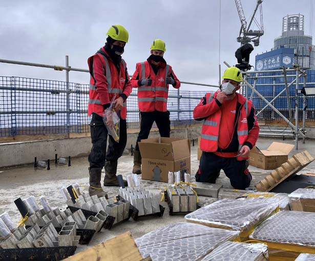 Roof top firework displays in central London