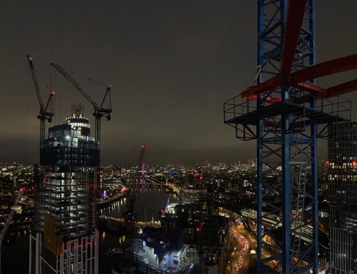 Roof top firework displays in central London
