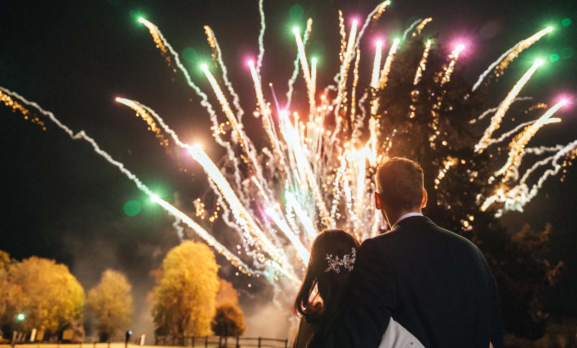 Wedding Fireworks at Losley Park